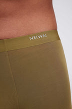 close up of man in green brief
