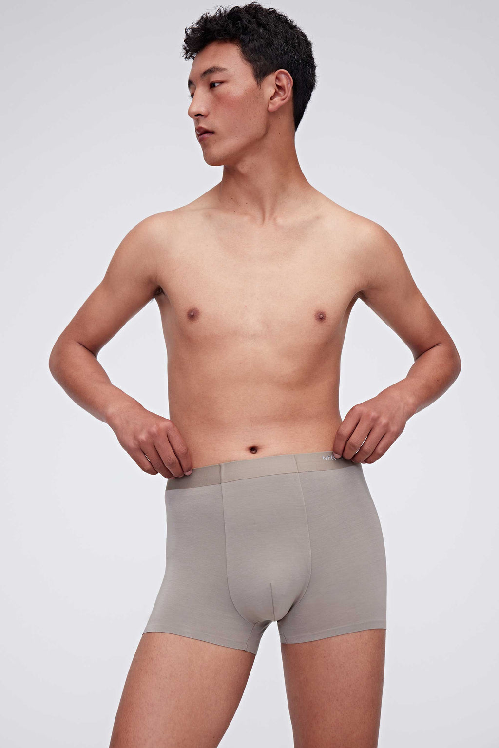 man in grey brief