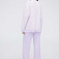 The back of purple plush fleece pajamas