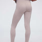 Back view of the ginger gray thermal pants