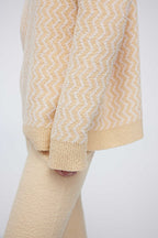 The lower part of yellow plush fleece pajamas