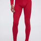 Front view of red thermal pants
