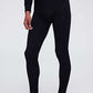 Front view of black thermal pants