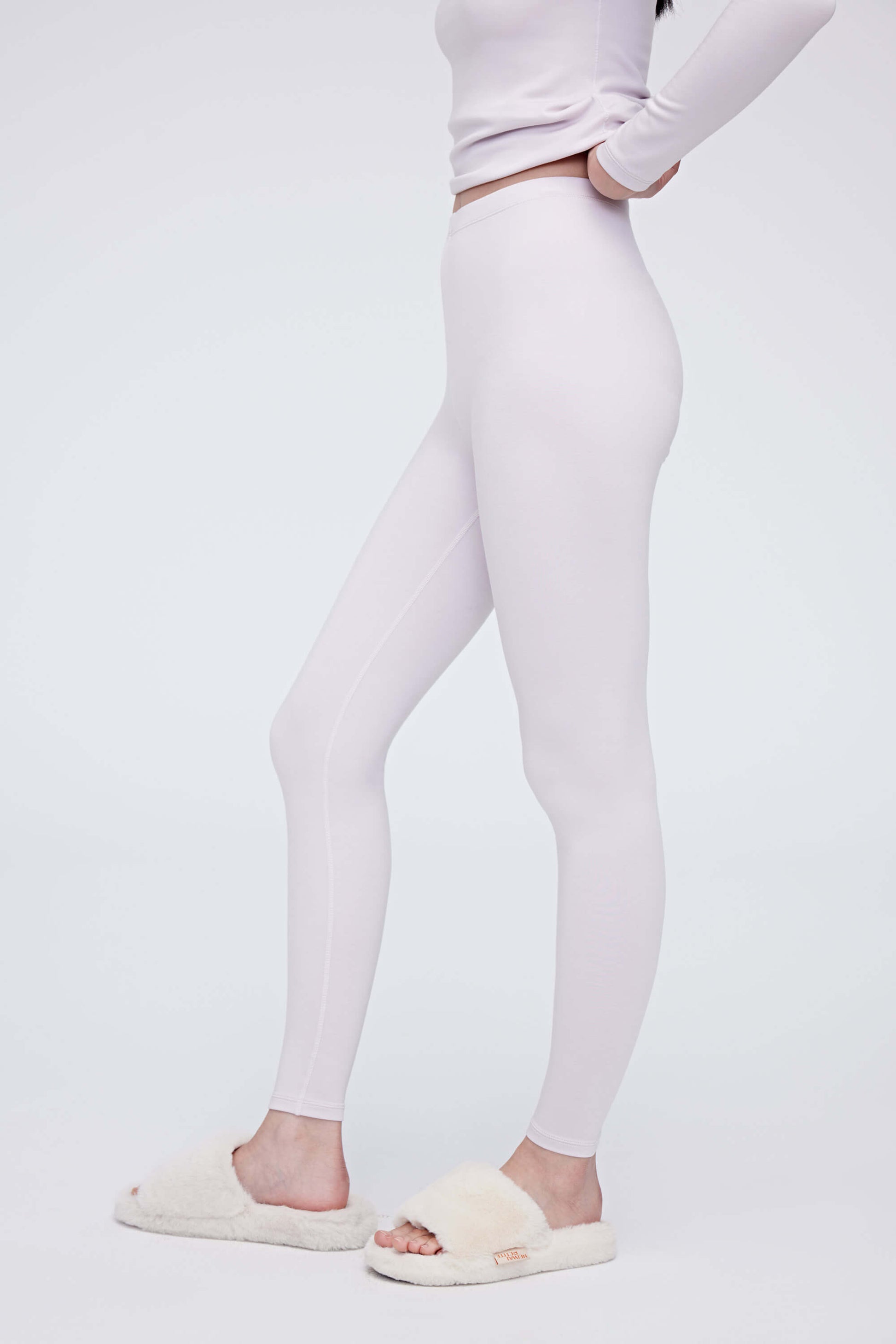 woman in pink thermal pants