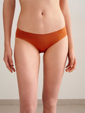woman in orange brief