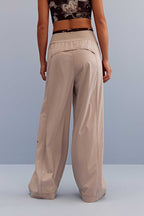 back of light beige pants