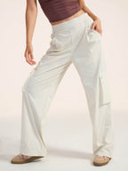 White wide-leg pants worn by a model