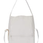 Back view of white crossbody bag