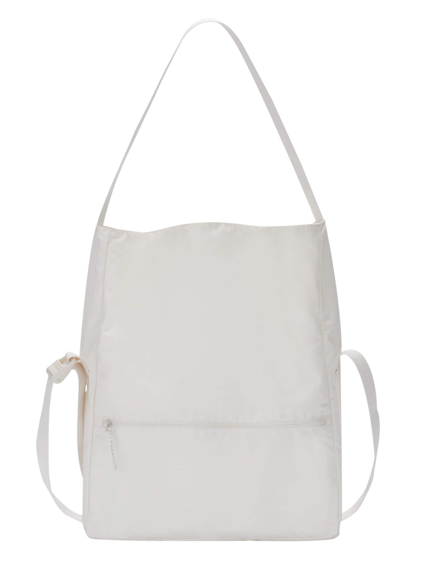 Back view of white crossbody bag