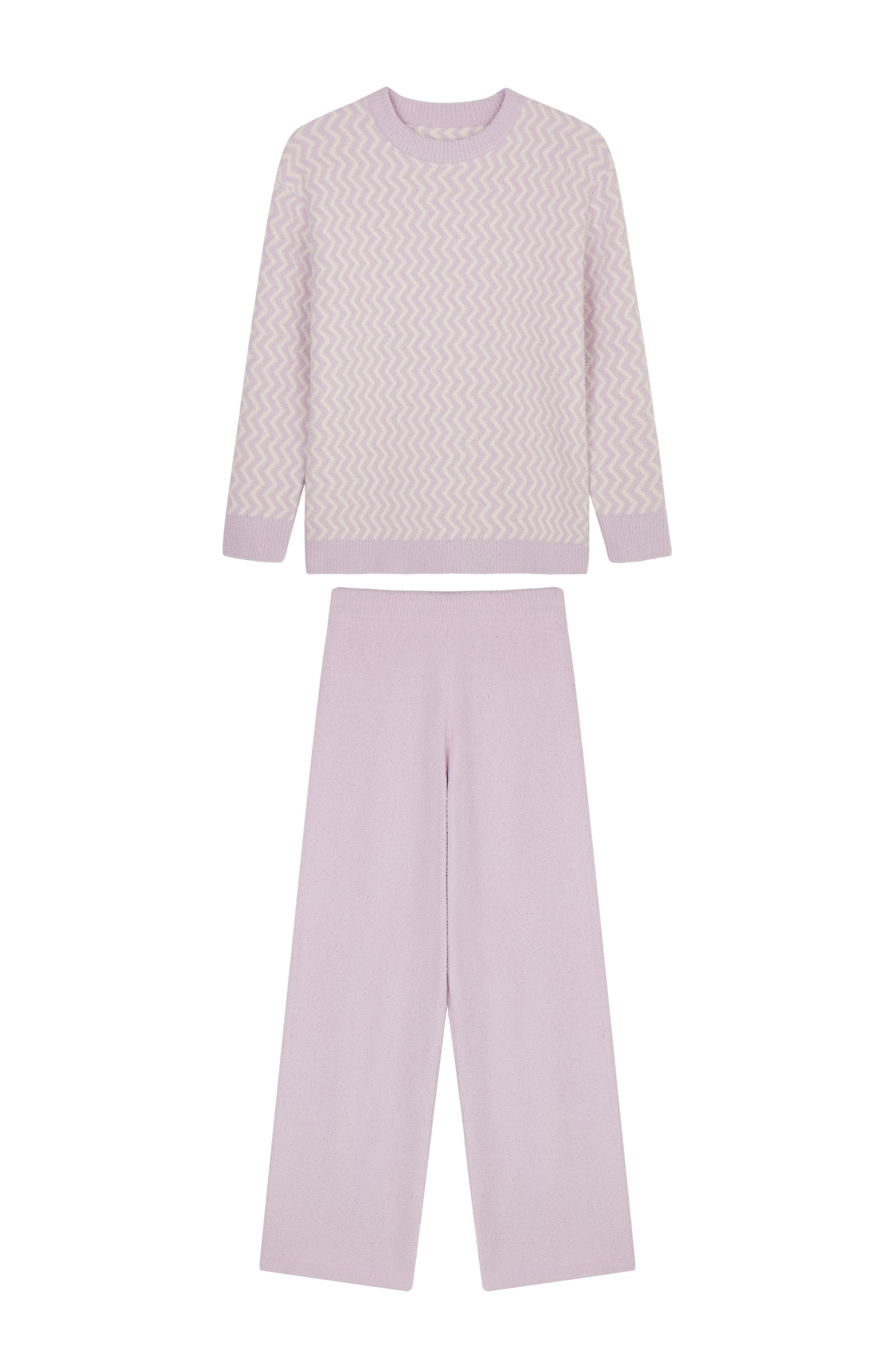 A purple Plush Fleece Pajama Set