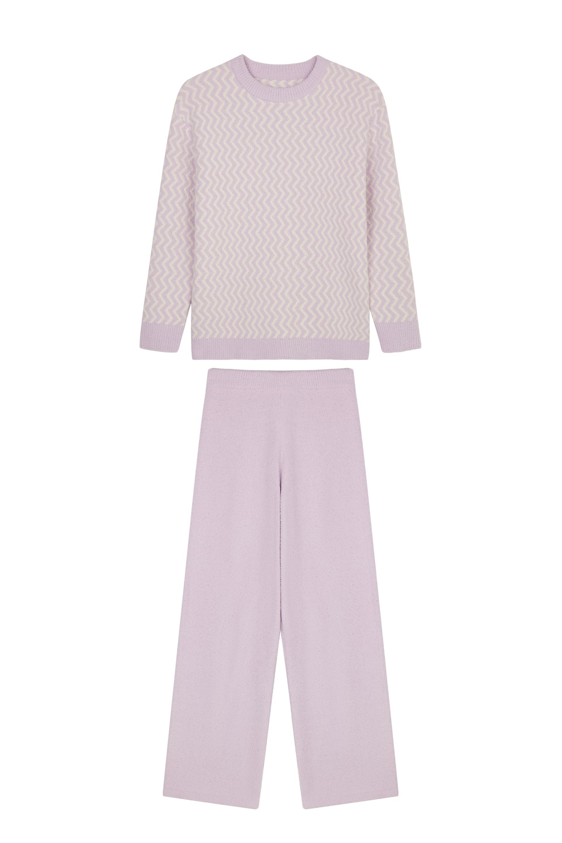 A purple Plush Fleece Pajama Set