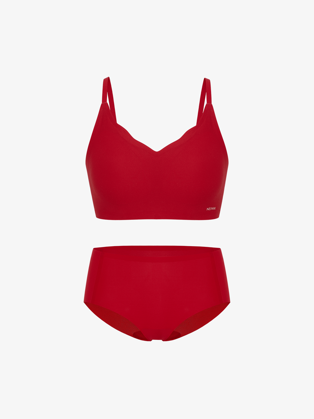 a red bra and a red brief