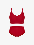 a red bra and a red brief