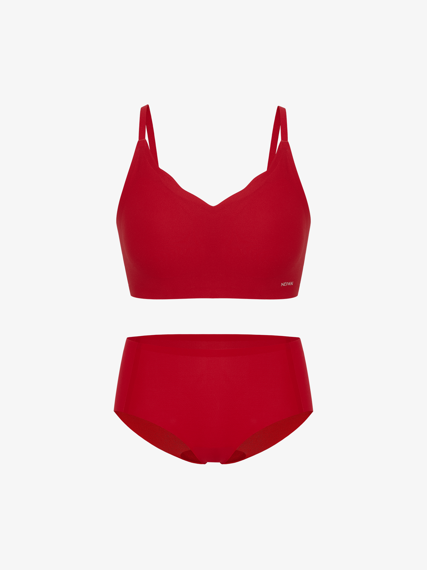 a red bra and a red brief