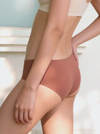 Model wearing briefs. Cinnamon Taste color.