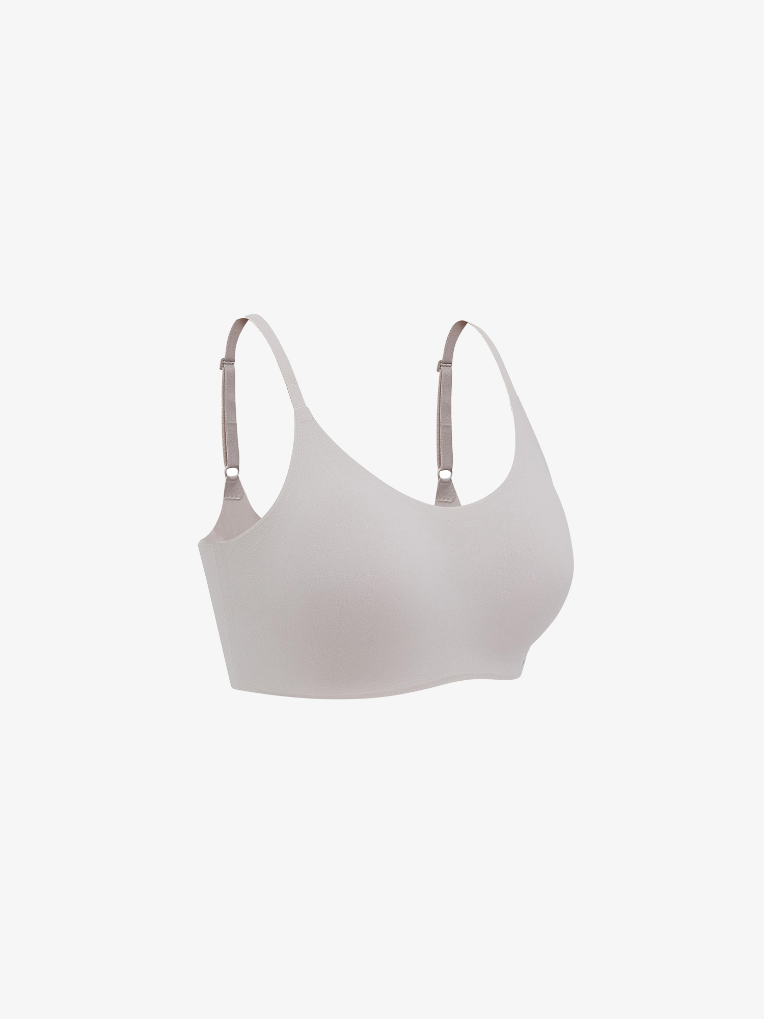 flat lay of gray bra 