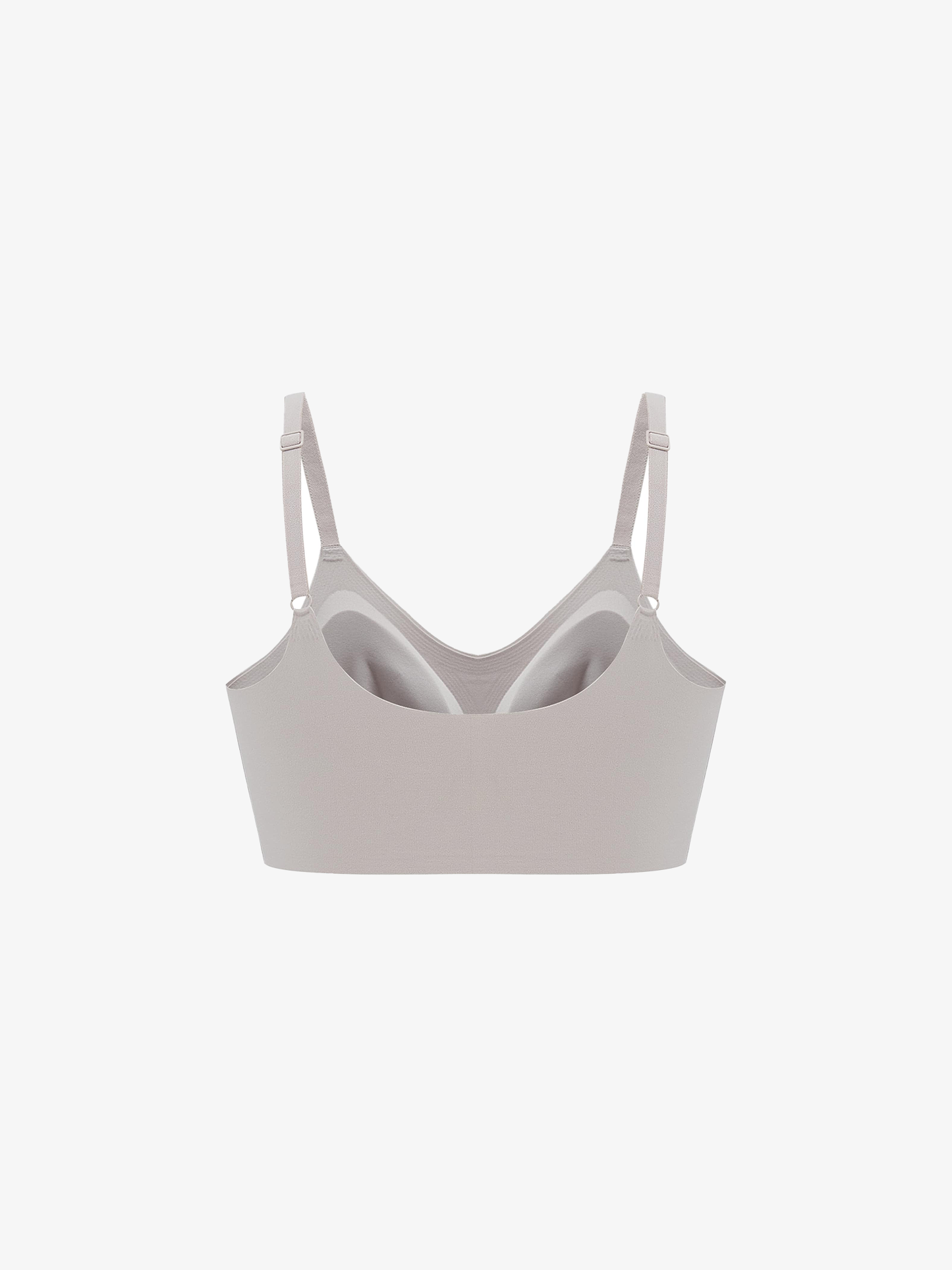 flat lay of gray bra