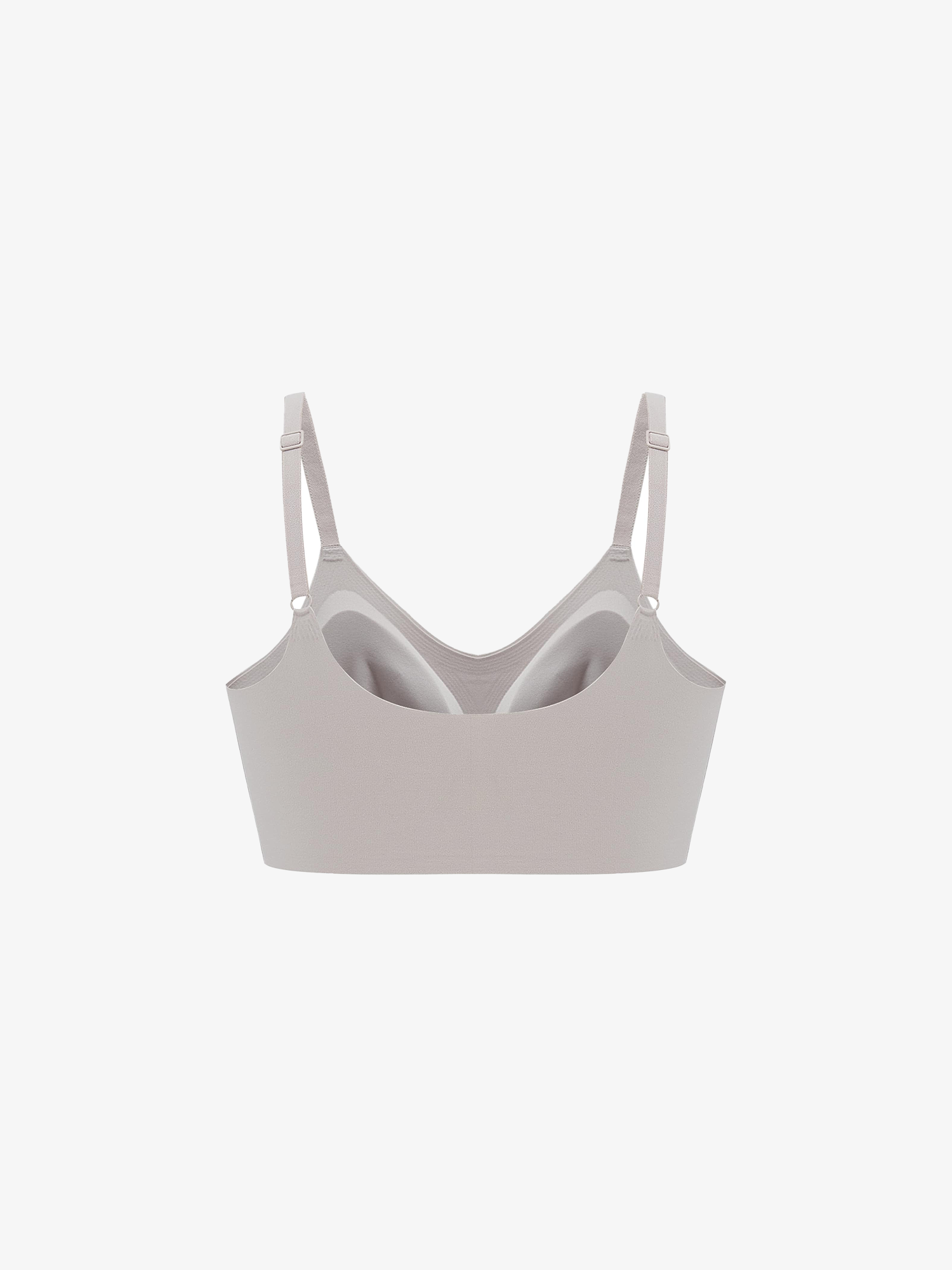 flat lay of gray bra