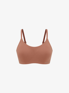 flat lay of brown bra. Cinnamon Taste color.