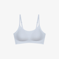 Flat lay of light blue bra