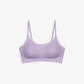 Flat lay of lavender bra