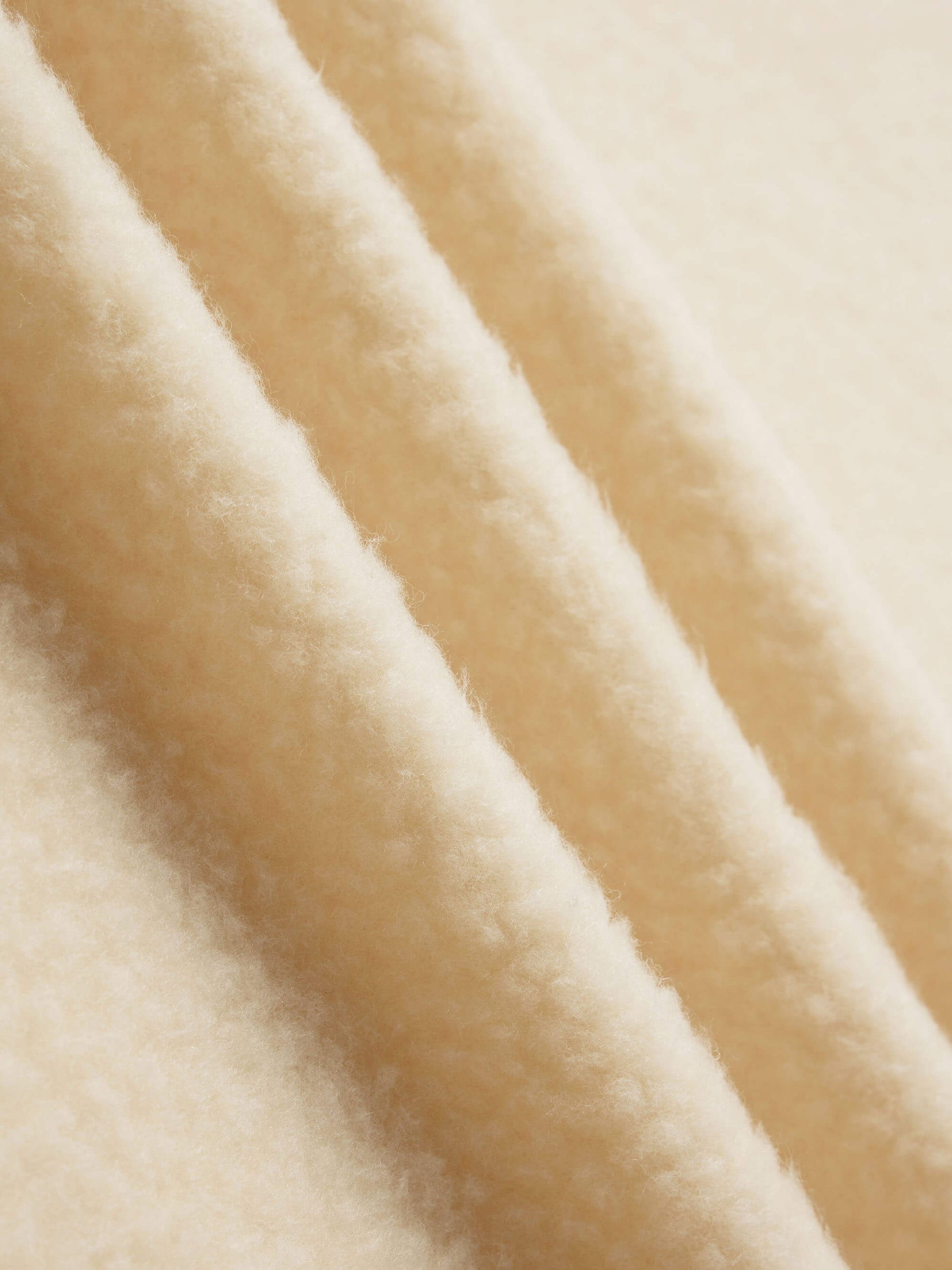 Fabric detail of wool fleece jacket