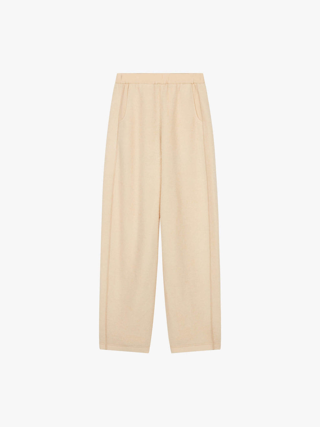 Flat lay of wool fleece pants