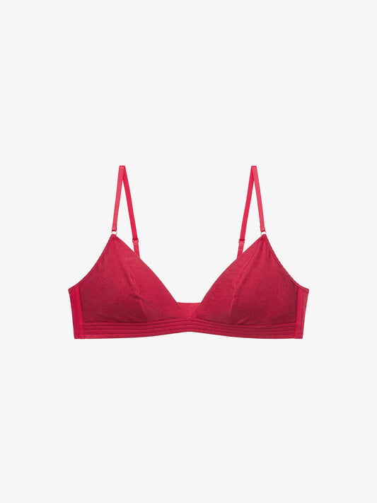 Self Silk Satin Triangle Bra