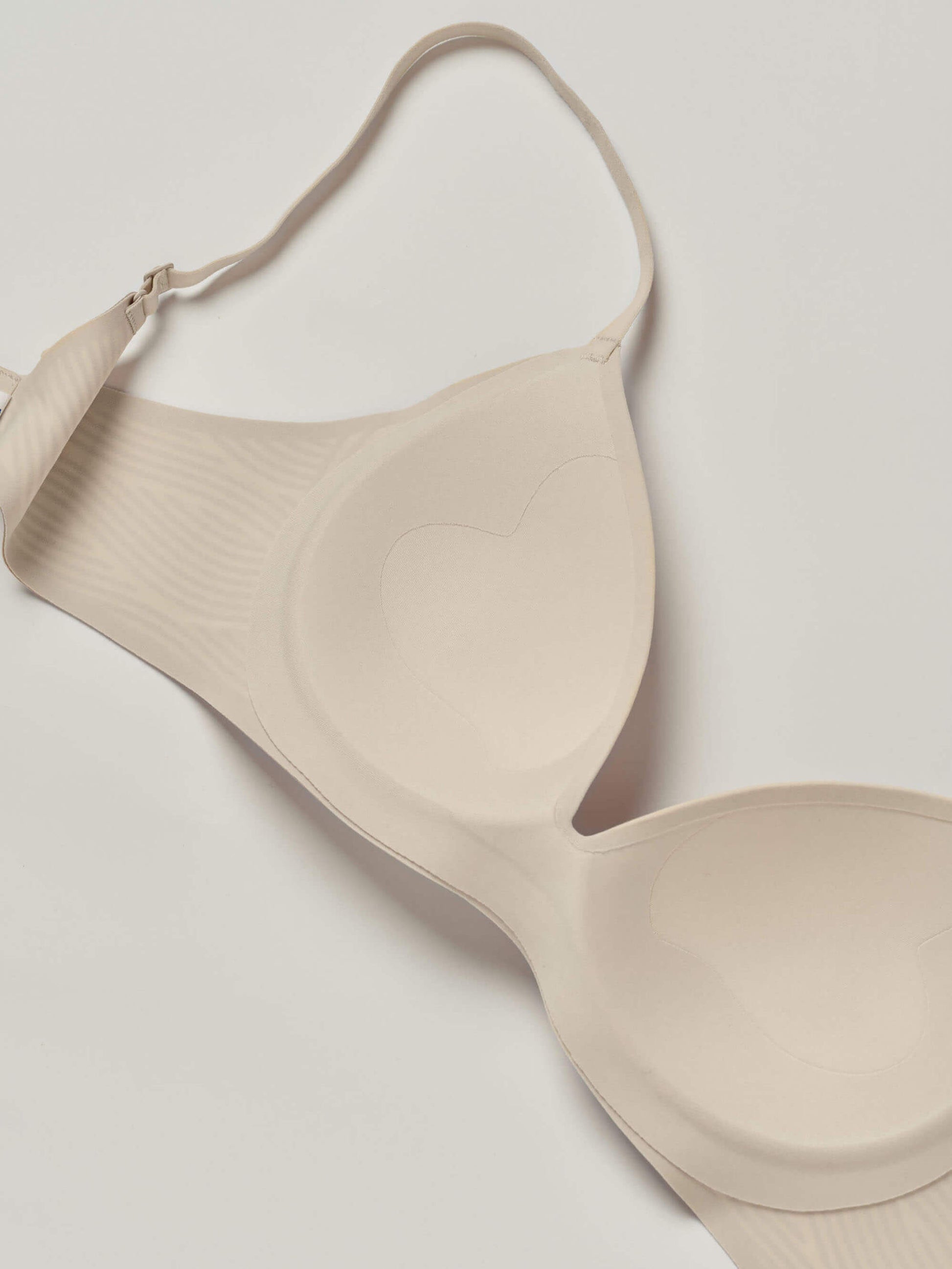 Inside lining of light beige bra