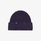 flat lay of purple beanie