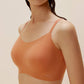 woman in orange bra