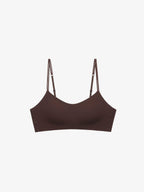 Flat lay of brown bra