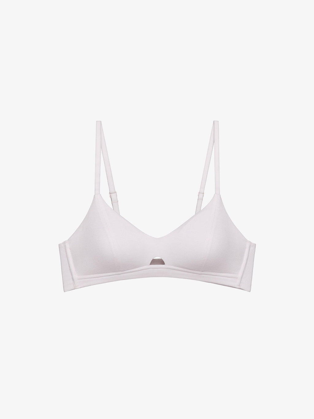 Flat lay of light pink bra. Orchid Pink color. 