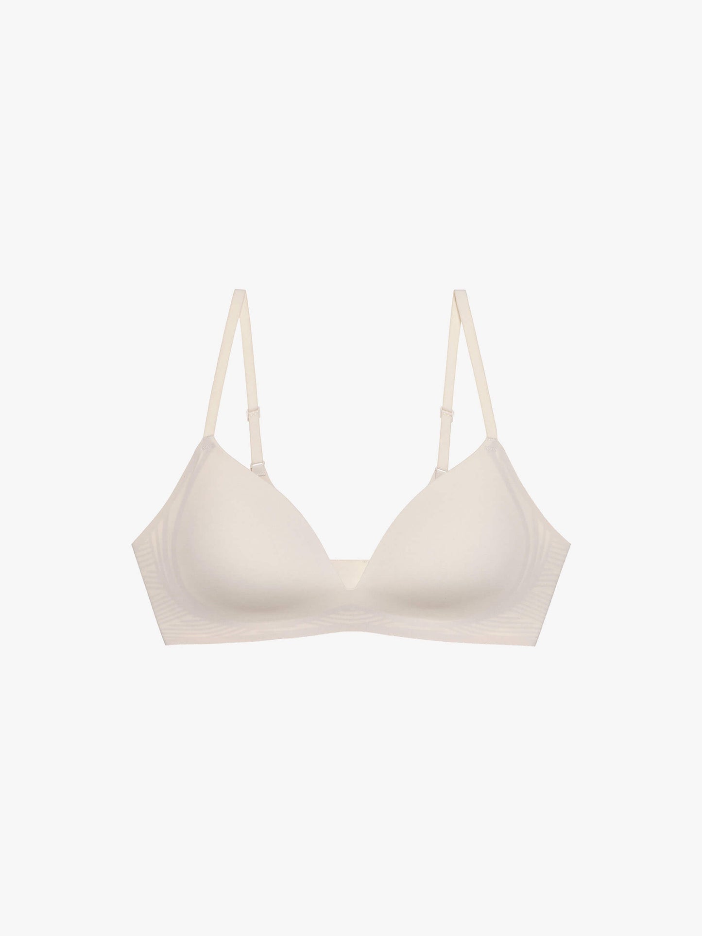 Flat lay of white bra 