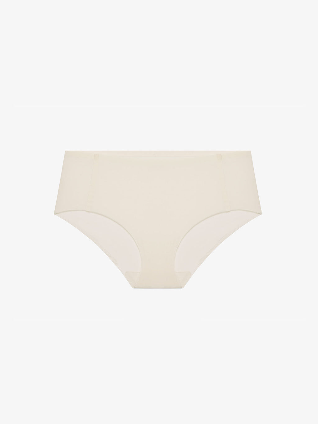 Flat lay of eggwhite color brief