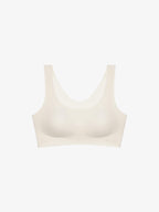 Beige bra on a light beige background