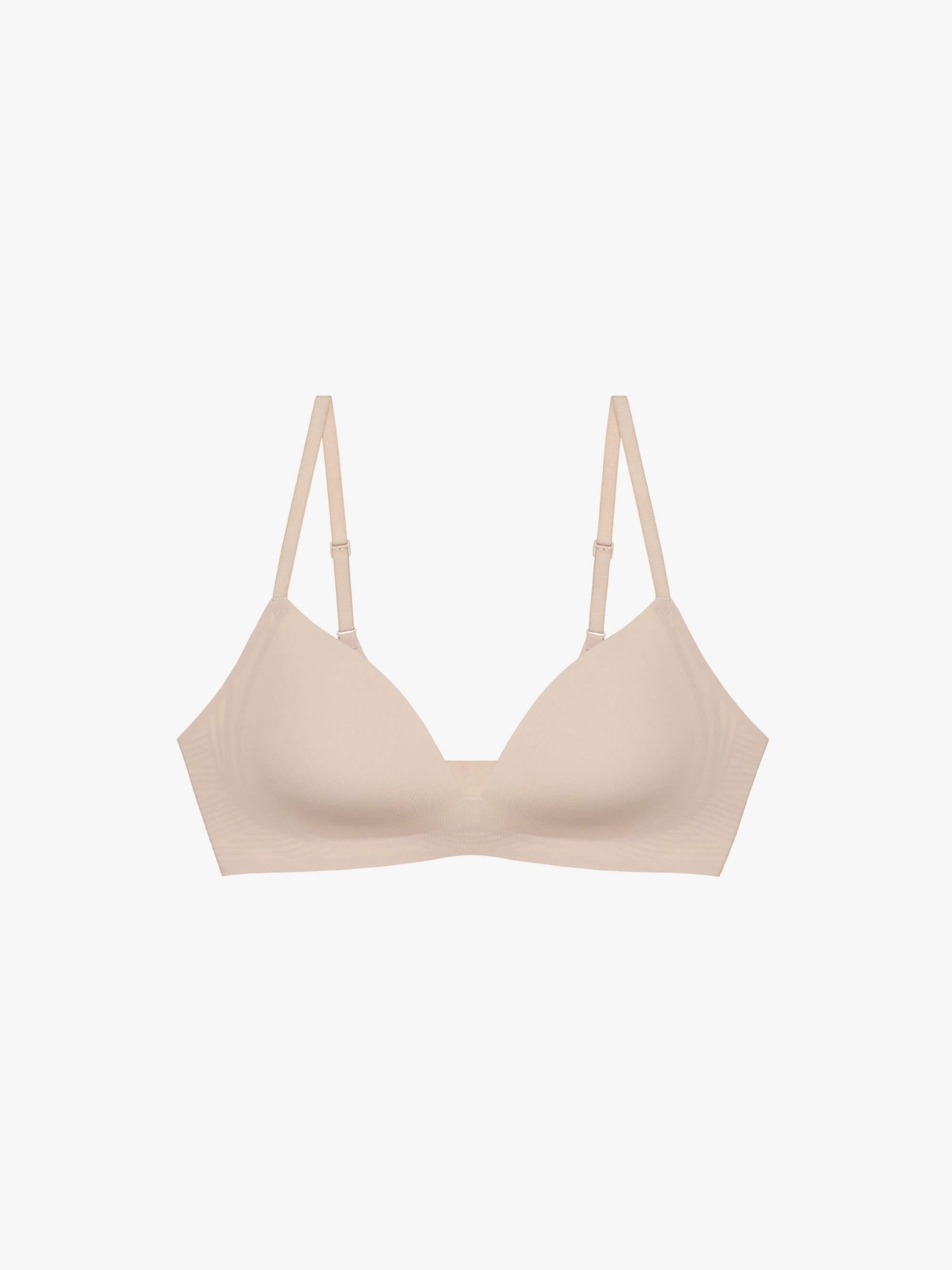 Flay lay of light nude bra