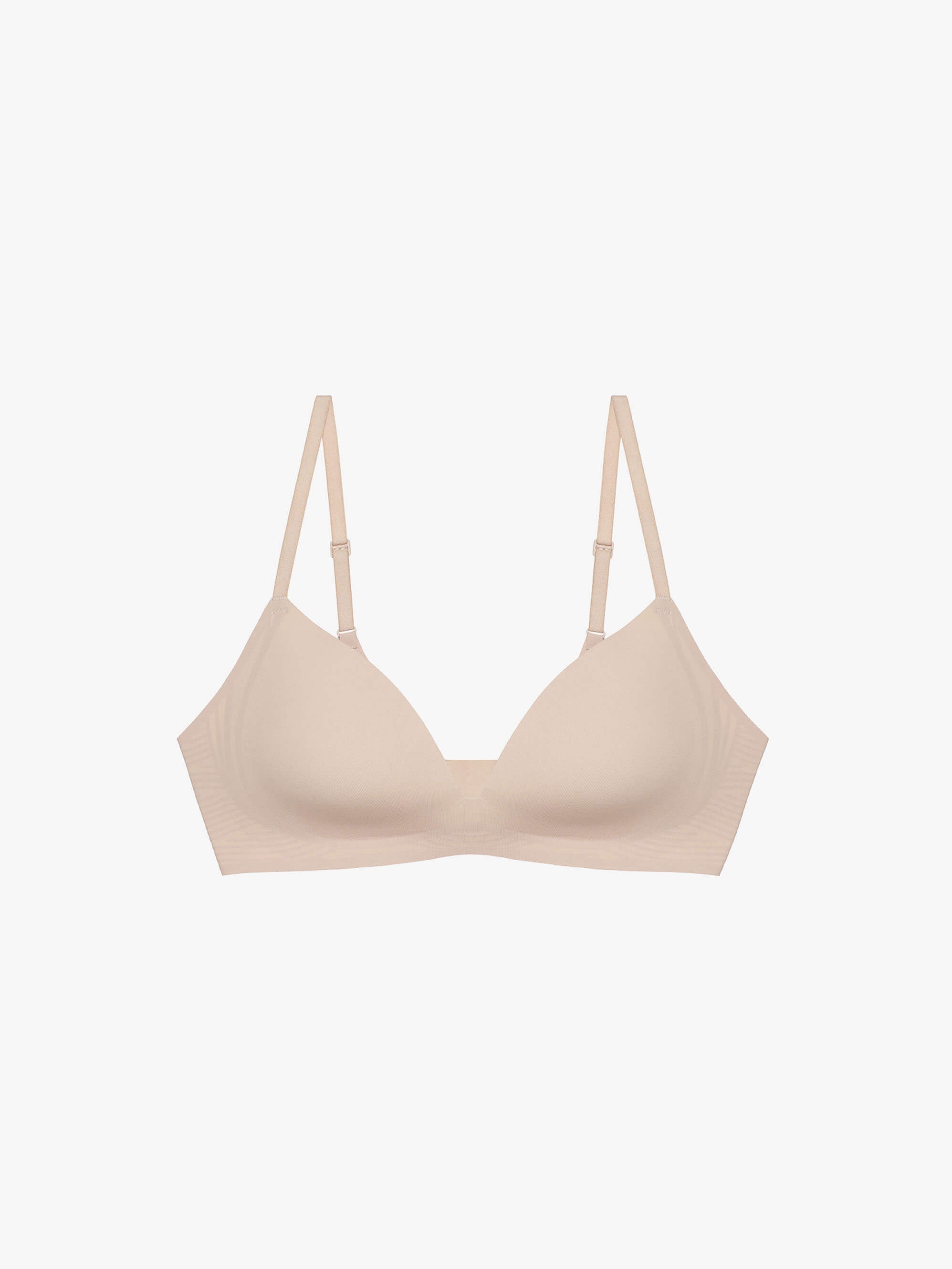 Flay lay of light nude bra