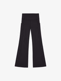 Flat lay of black wide-leg pants