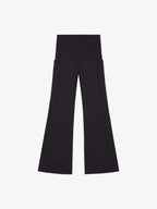 Flat lay of black wide-leg pants