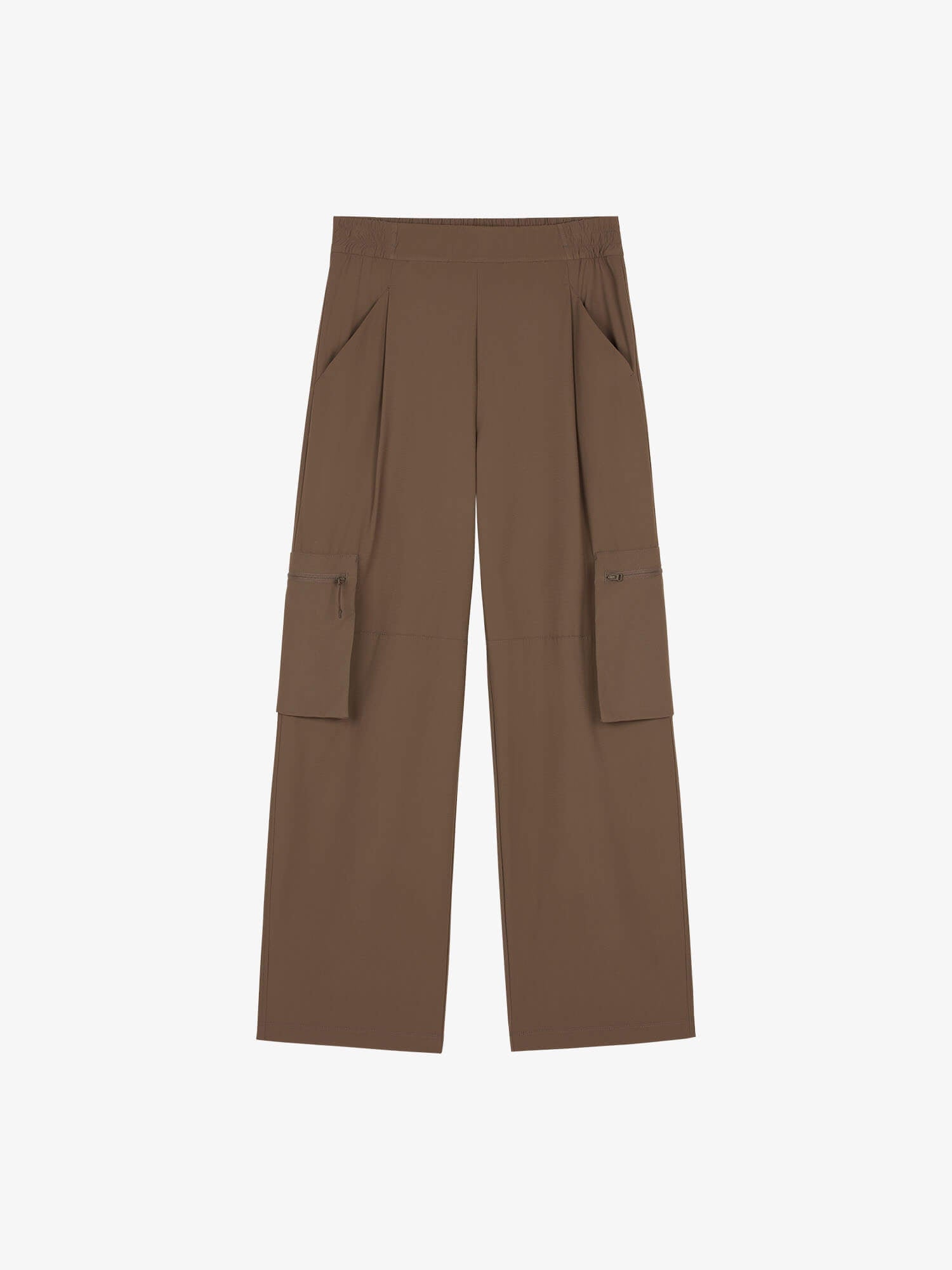 Flat lay of brown cargo pants 