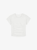 Flat lay of white dance tee 