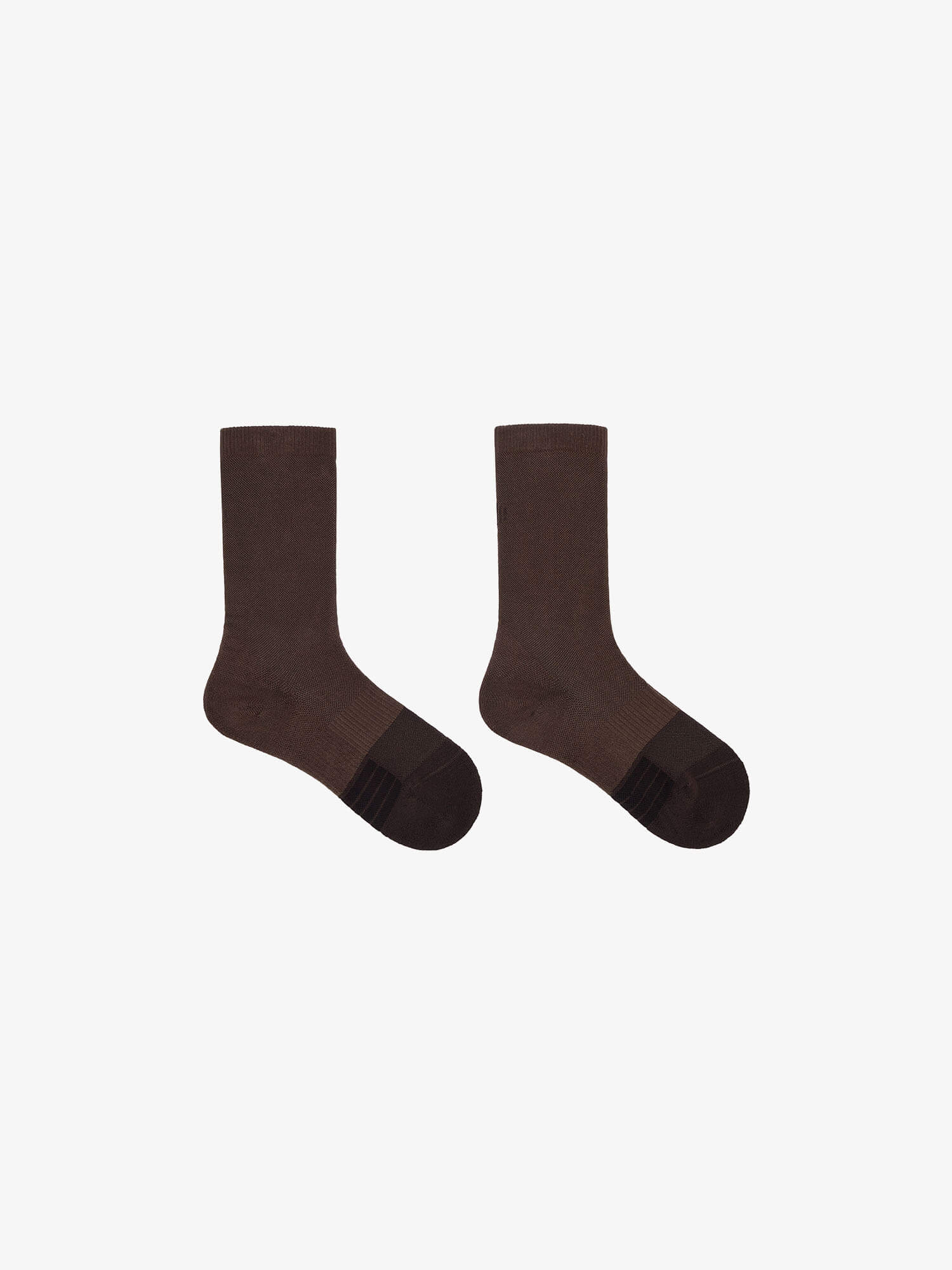 Flat lay of brown socks 