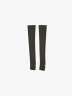 Flat lay of olive green leg warmers. 