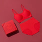 red gift box, red bra and brief