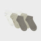Three pack men's sock include white, green and brown color
