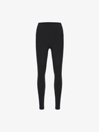 Flat lay of black leggings