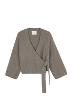taupe wool cardigan 