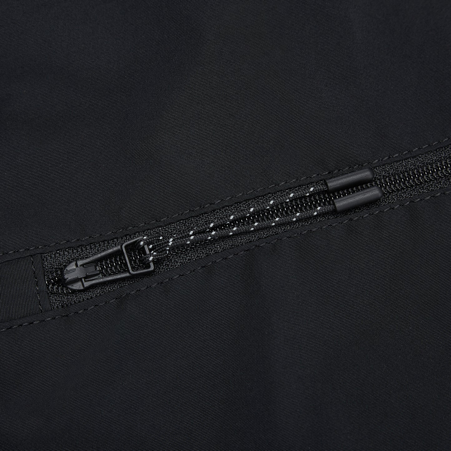 zip detail on black bag