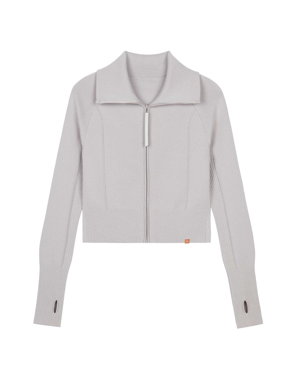 grey cardigan